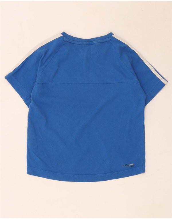 Adidas Jungen Climalite T-Shirt Top 7–8 Jahre, blaue Baumwolle
