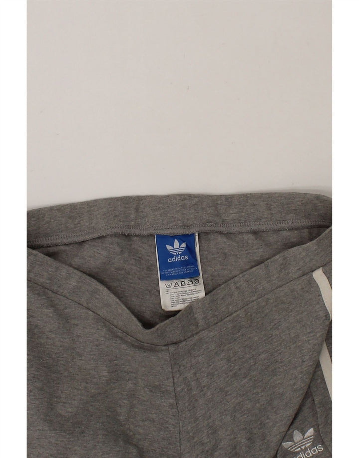 ADIDAS Girls Leggings 13-14 Years Grey Cotton Vintage Adidas and Second-Hand Adidas from Messina Hembry 