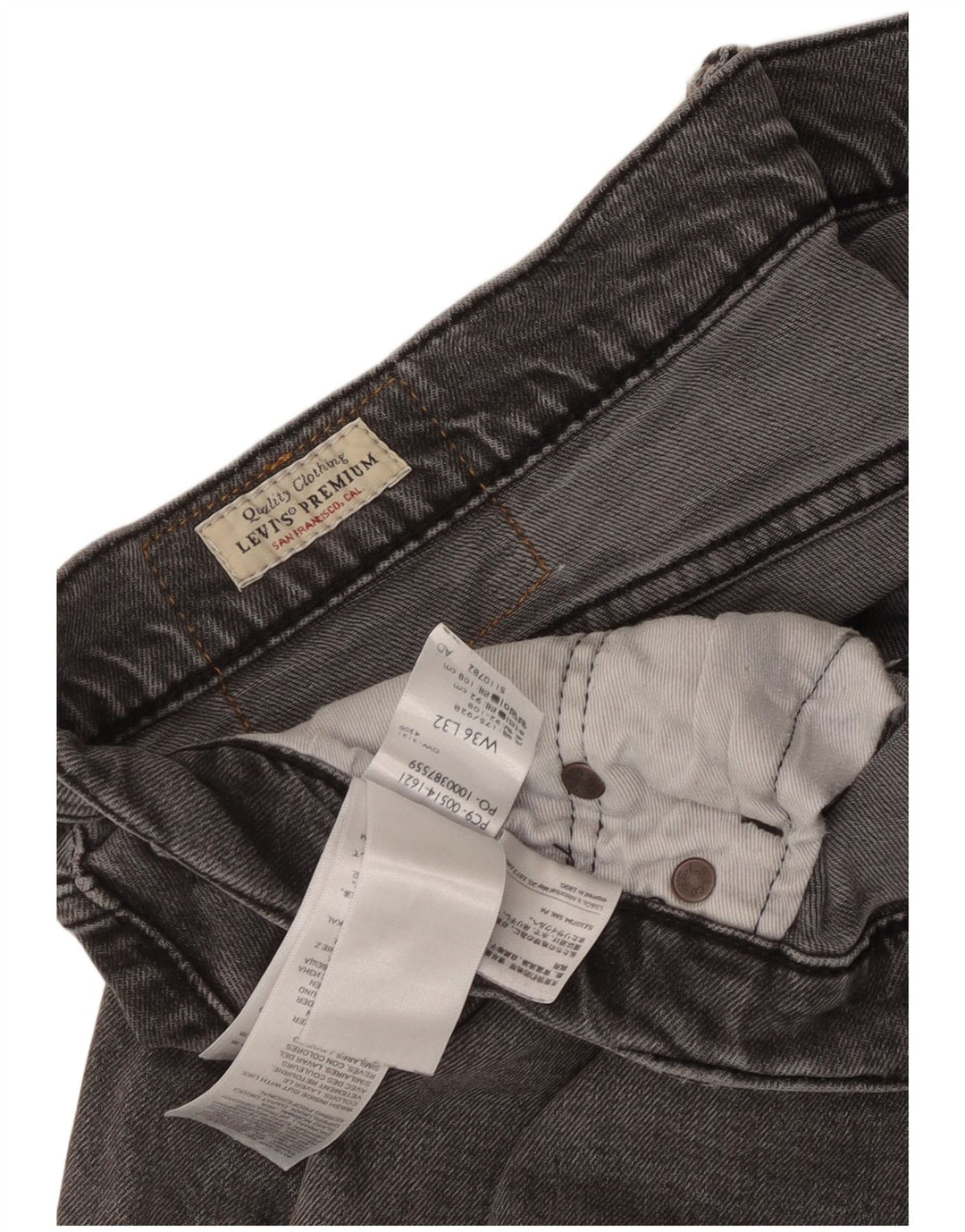 Levi's Herren 514 Straight Jeans W36 L32 Grau Baumwolle Classic