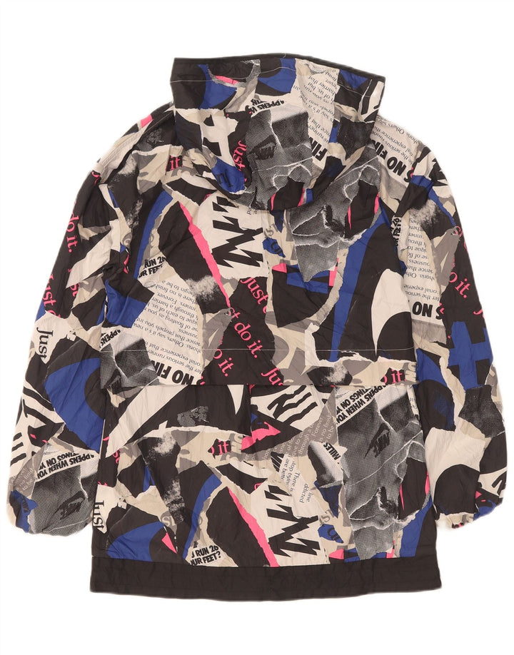 Nike Damen Kapuzenpullover Regenjacke UK 6 XS Mehrfarbig Geometrisch