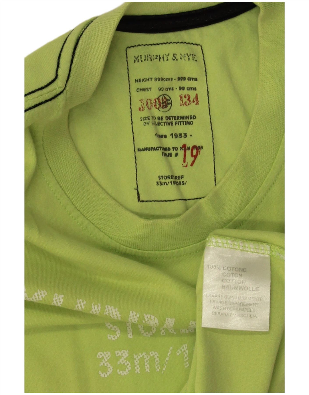 Murphy & Nye Herren-T-Shirt mit Grafik, Größe L, Grün, Baumwolle