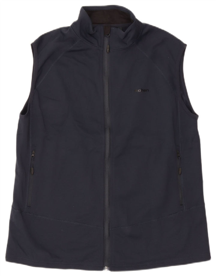 Rohan Herren-Trainingsanzug, ärmellos, Jacke, groß, marineblau, Polyester