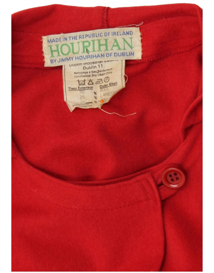 Jimmy Hourihan Damen-Ponchomantel mit Kapuze, Einheitsgröße, rote Wolle
