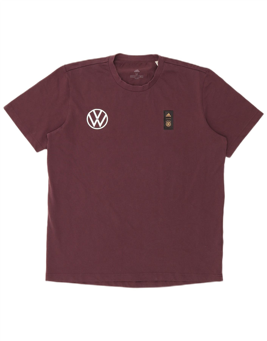 Adidas Herren Grafik-T-Shirt-Oberteil aus mittlerer burgunderroter Baumwolle