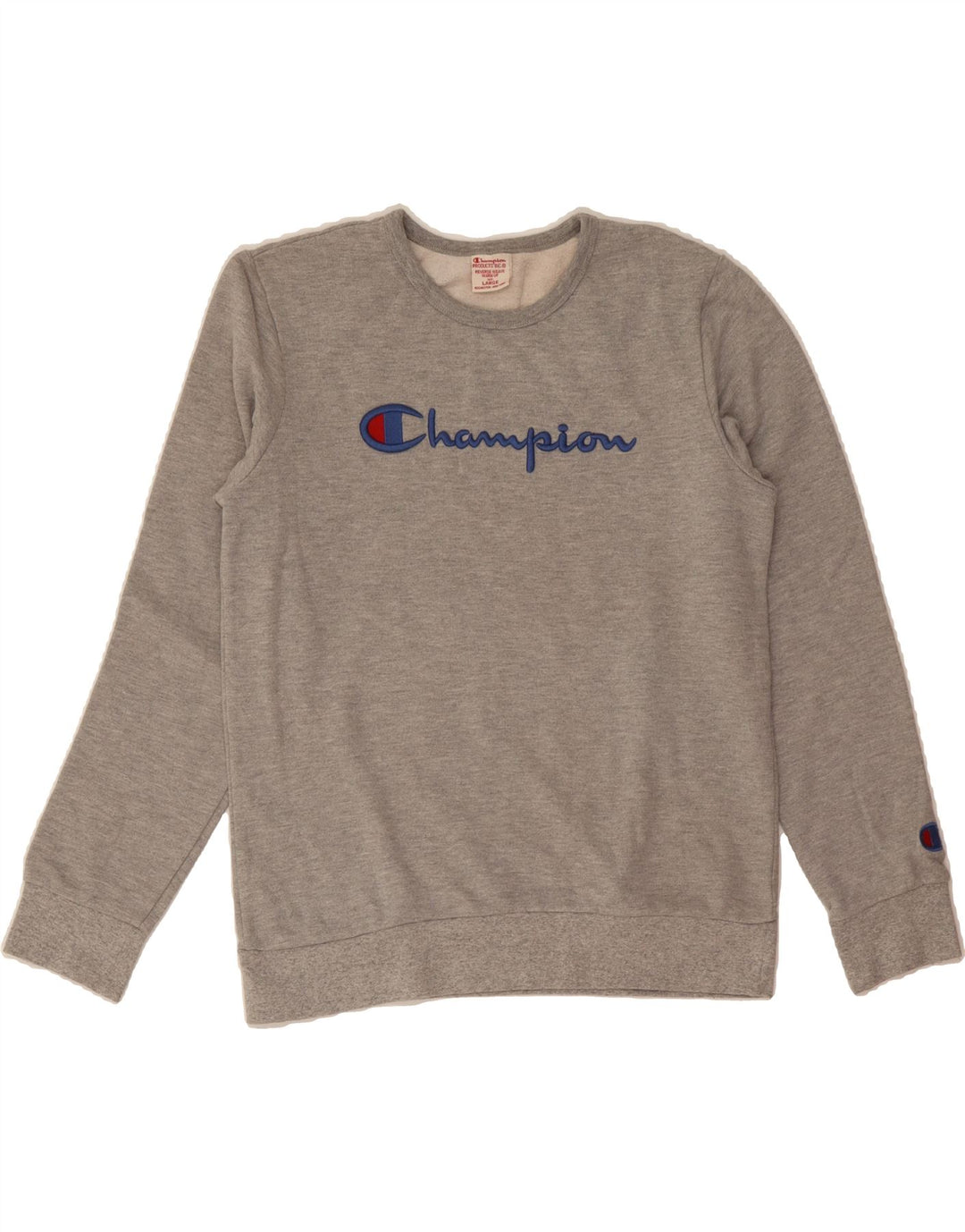 CHAMPION Womens Graphic Sweatshirt Jumper UK 14 Large Grey Cotton Vintage Champion and Second-Hand Champion from Messina Hembry 
