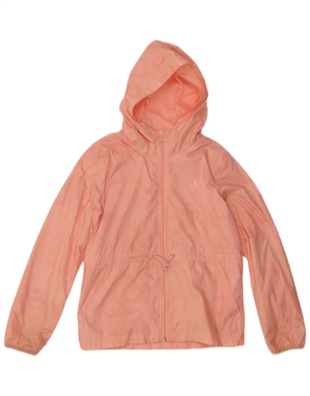 Adidas Mädchen-Regenjacke mit Kapuze, 11–12 Jahre, rosa, Polyester