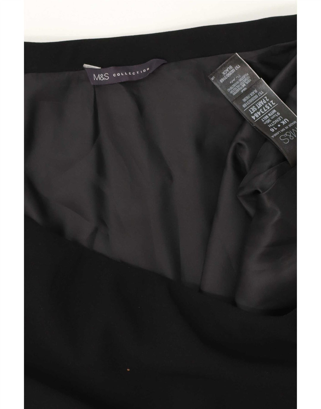 Marks & Spencer Damen A-Linienrock UK 16 Large W34 Schwarz