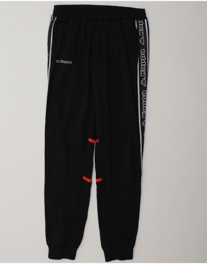 Kappa Herren-Trainingshose mit Grafik, mittelgroß, Schwarz