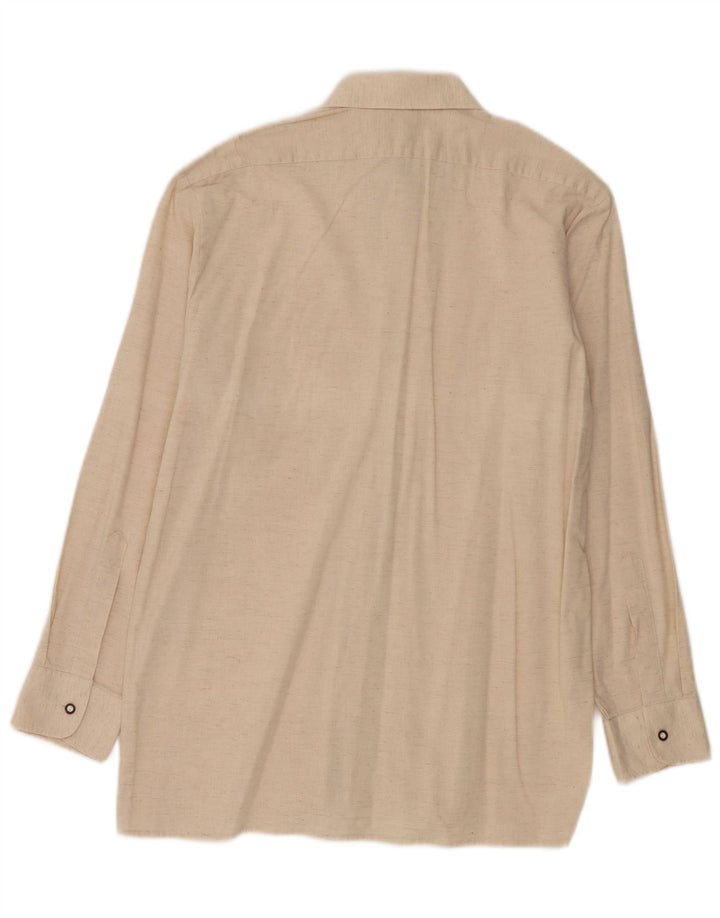 Vintage Herrenhemd Größe 40 Mittelbeige Seide