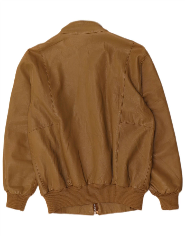 Vintage Damen Lederjacke EU 36 Kleines braunes Leder