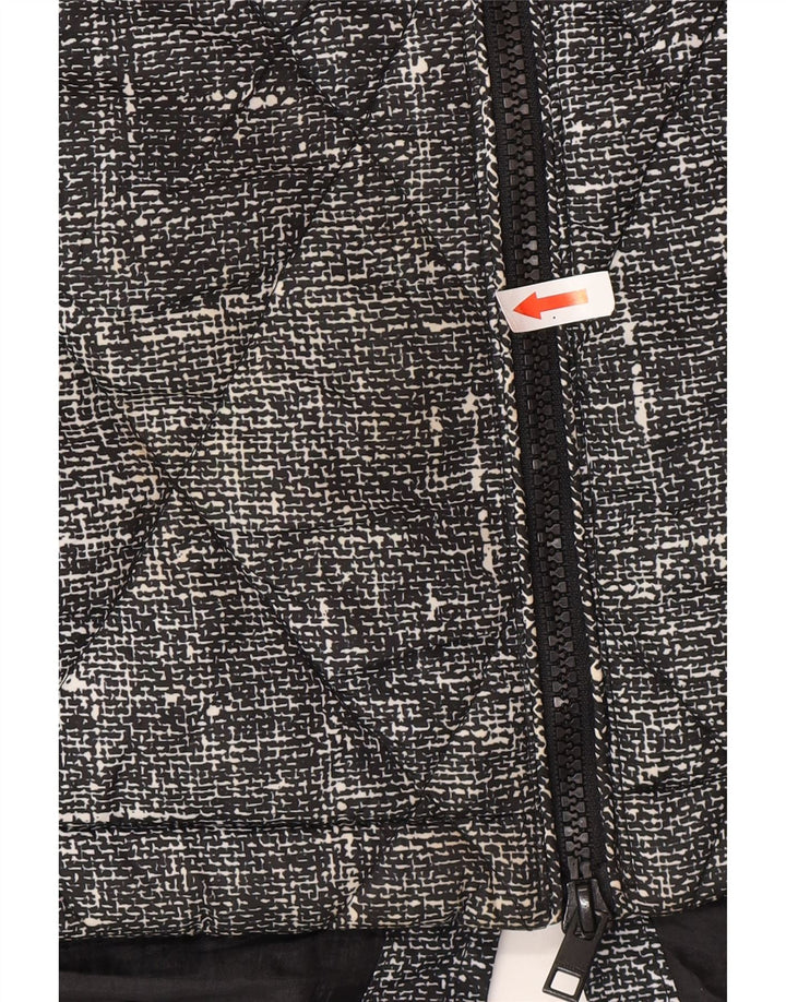 Marks & Spencer Damen Steppjacke UK 20 2XL Schwarz geflecktes Polyester