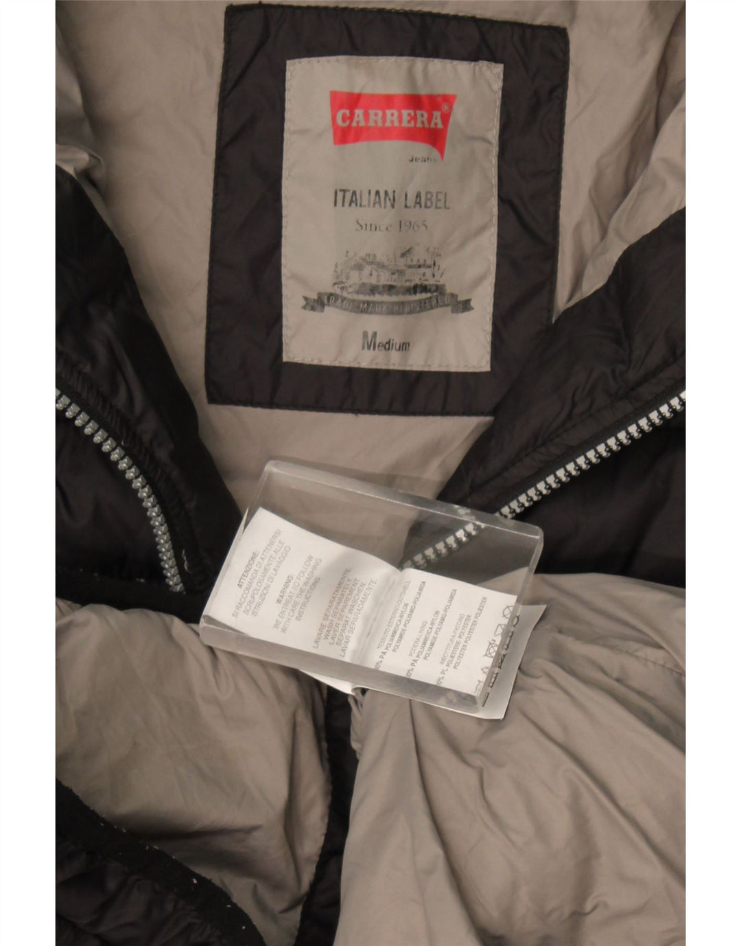 Carrera Herren-Jacke mit Kapuze, gepolstert, UK 38, mittelschwarz, Polyamid