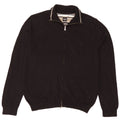 Hugo Boss Herren-Strickjacke mit normaler Passform, große schwarze Baumwolle