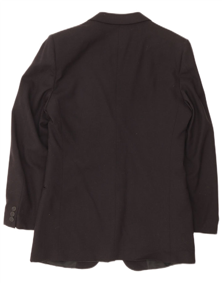Vintage Herren 2-Knopf-Blazerjacke IT 46 Kleine marineblaue Wolle
