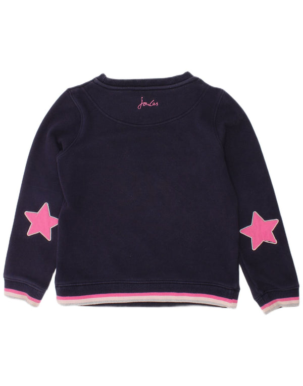 Joules Einhorn-Sweatshirt für Mädchen, 7–8 Jahre, Marineblau, Polyester