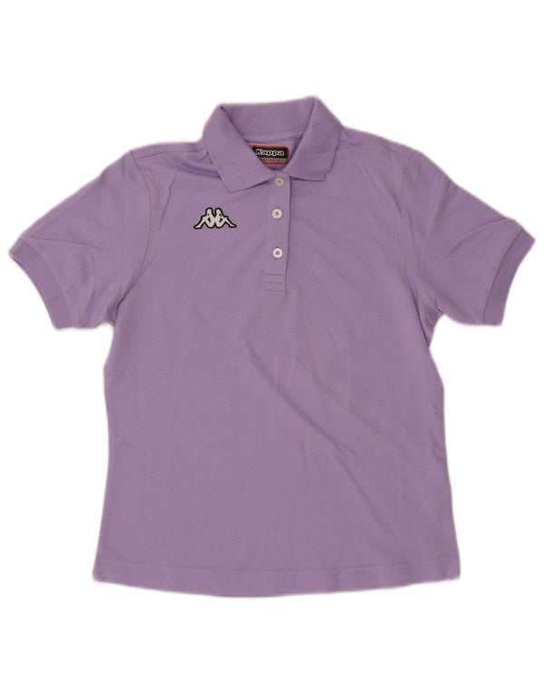 Kappa Damen Poloshirt UK 10 Small Lila Baumwolle