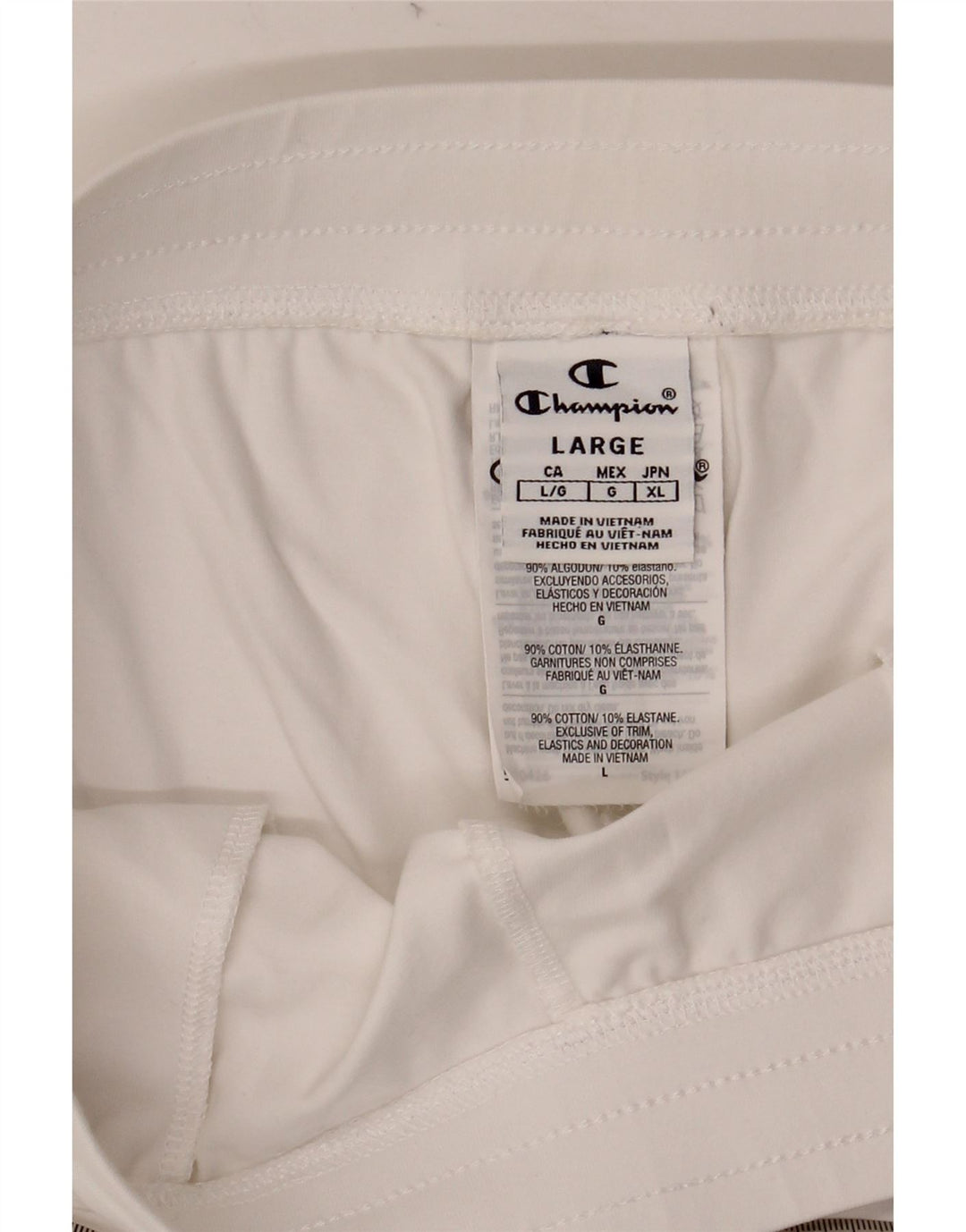 CHAMPION Damen Graphic Sport Shorts UK 16 Large Weiße Baumwolle