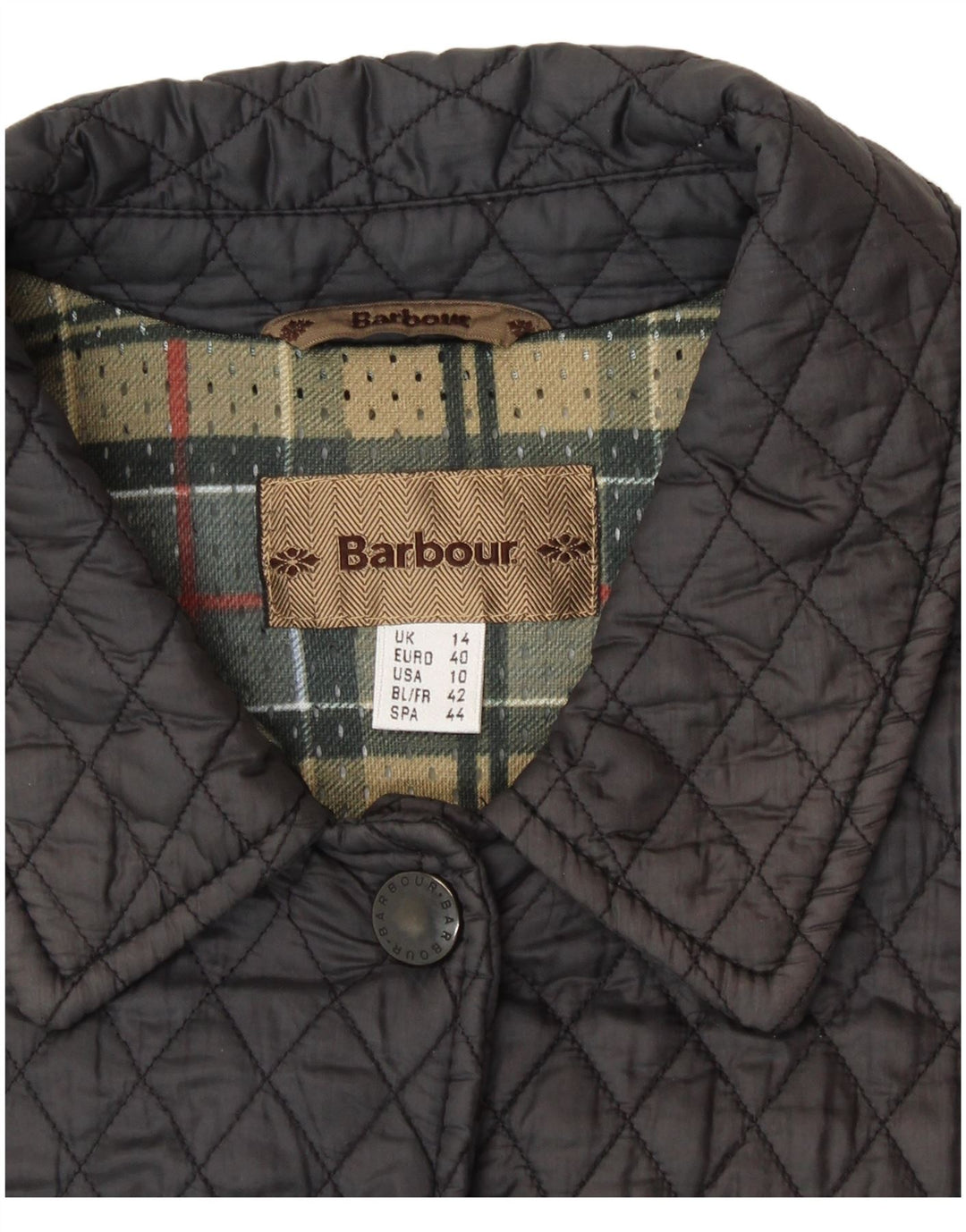 BARBOUR Damen Steppjacke UK 14 Large Schwarz Nylon