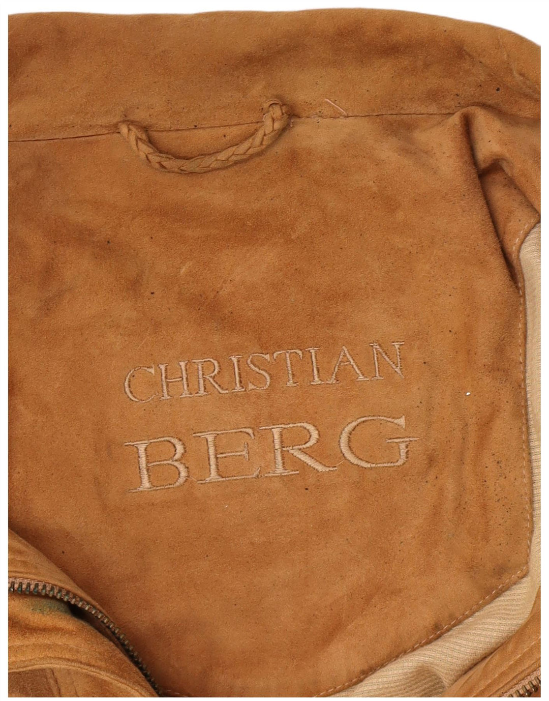 Christian Berg Herren Wildleder Bomberjacke IT 56 3XL Braunes Leder