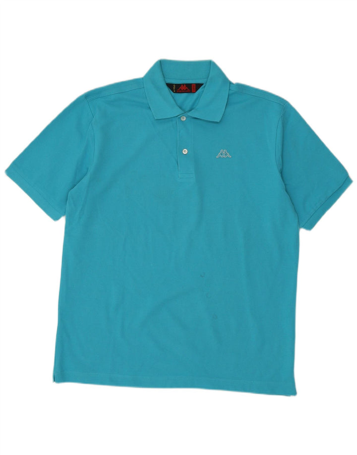 KAPPA Herren-Poloshirt, groß, blaue Baumwolle