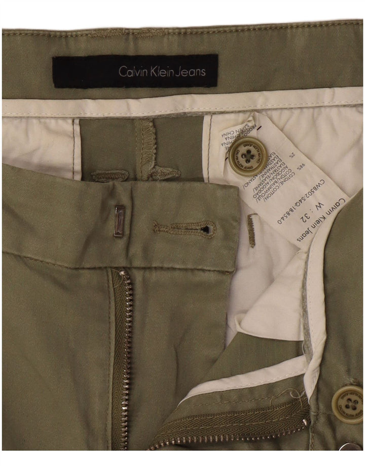 Calvin Klein Jeans Slim Chino-Hose für Herren, W32, L27, Khaki, Baumwolle, klassisch