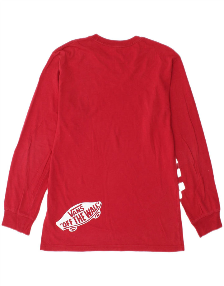 VANS Herren Classic Fit Graphic Top Langarm Klein Rot Baumwolle