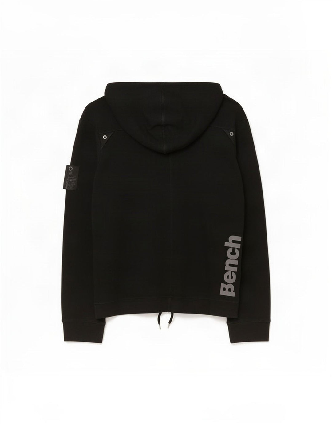 Bench Damen Kapuzenpullover mit grafischem Knopfkragen, UK 14, mittelschwarz
