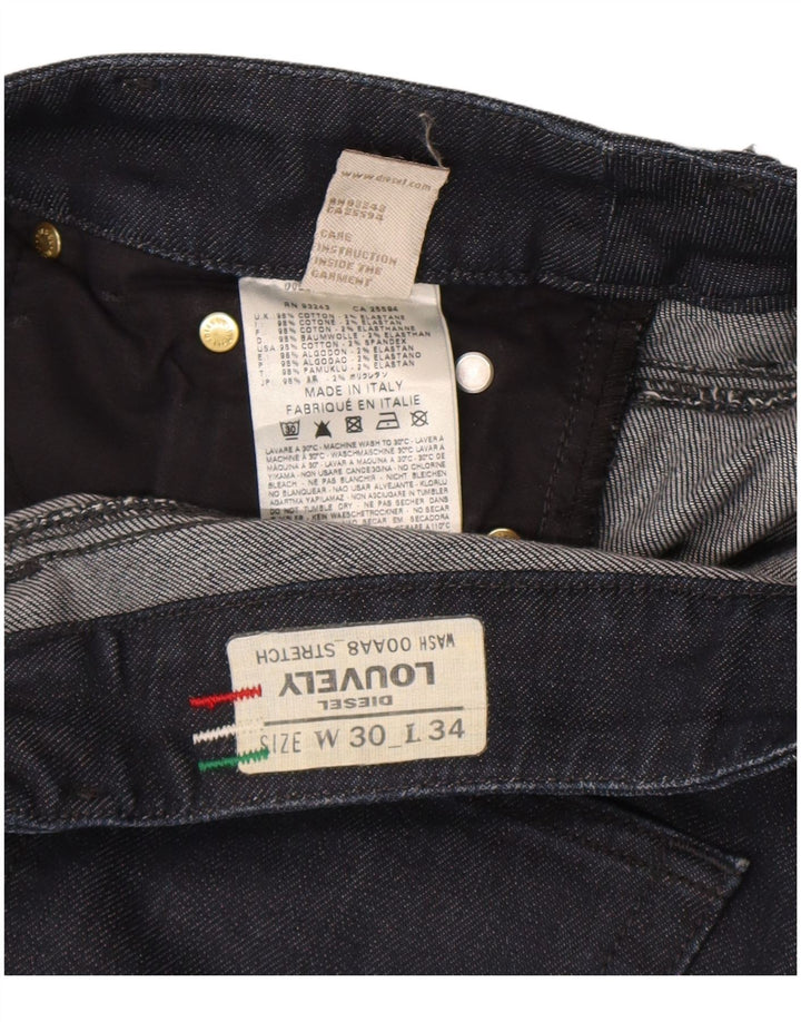 Diesel Damen Louvely Flared Jeans W30 L31 Marineblaue Baumwolle