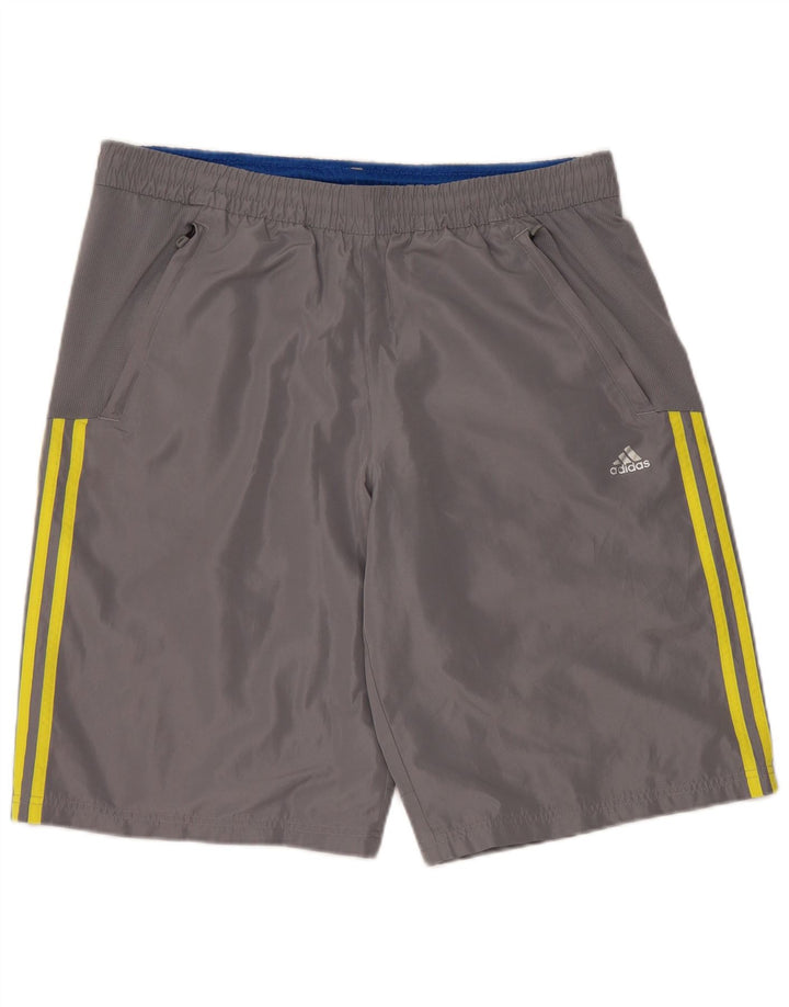 Adidas Herren-Sportshorts, großes graues Polyester
