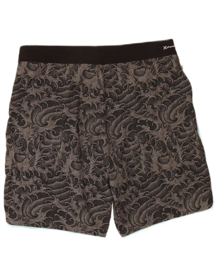 Hurley Herren-Badeshorts aus mittelgrauem Paisley-Polyester