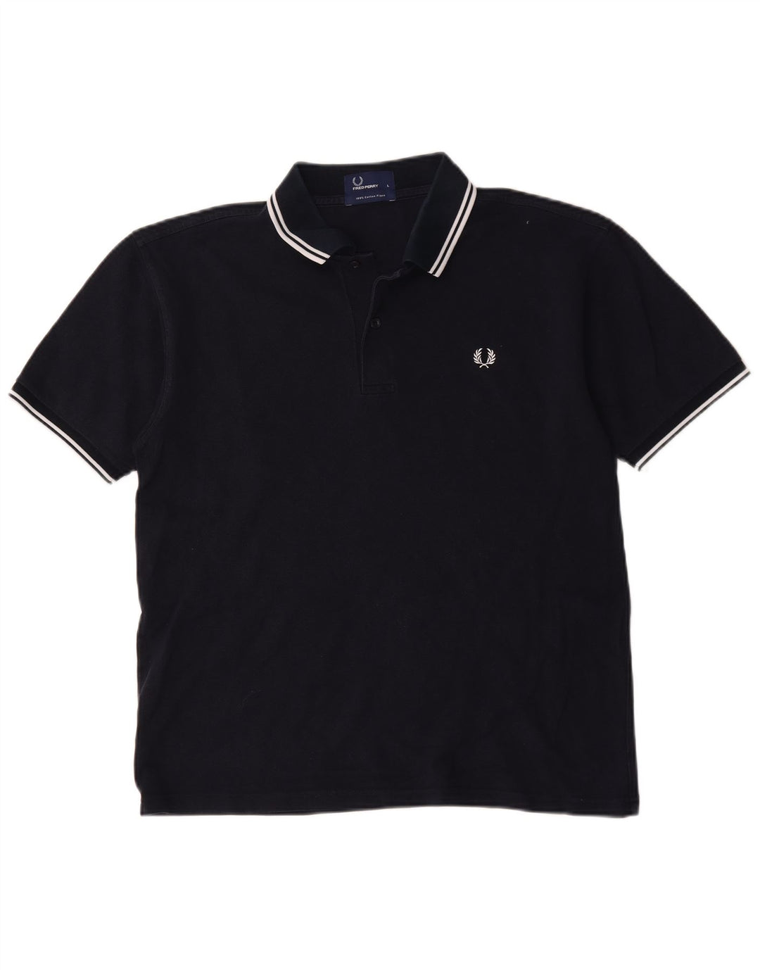 Fred Perry Herren-Poloshirt, große marineblaue Baumwolle