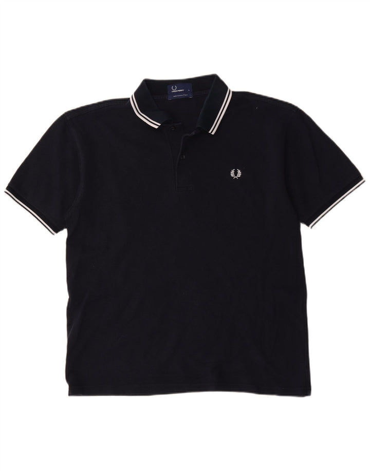 Fred Perry Herren-Poloshirt, große marineblaue Baumwolle