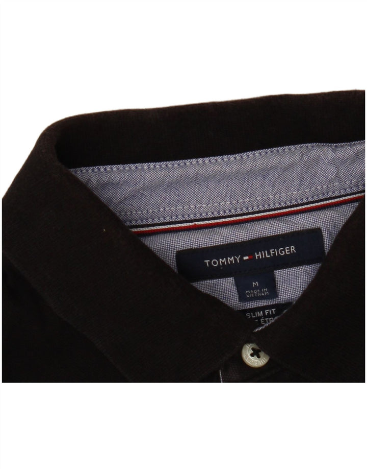 TOMMY HILFIGER Herren Slim Fit Poloshirt Mittelschwarz