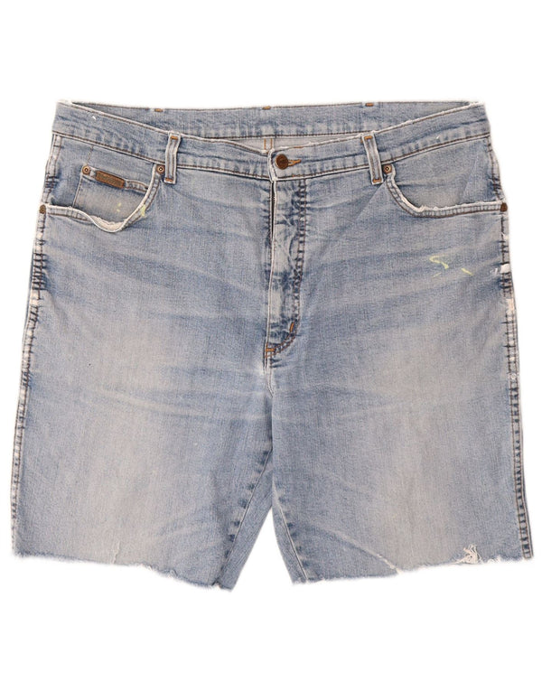 WRANGLER Herren Texas Stretch Denim Shorts W40 XL Blaue Baumwolle