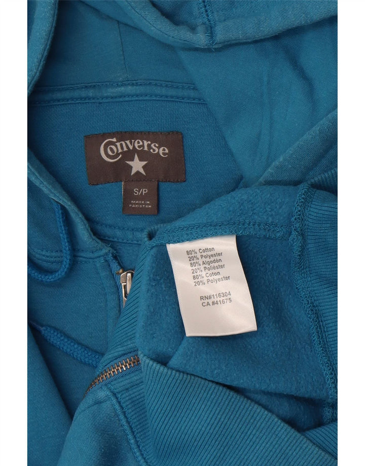 Converse Herren-Kapuzenpullover mit Reißverschluss, klein, aus blauer Baumwolle