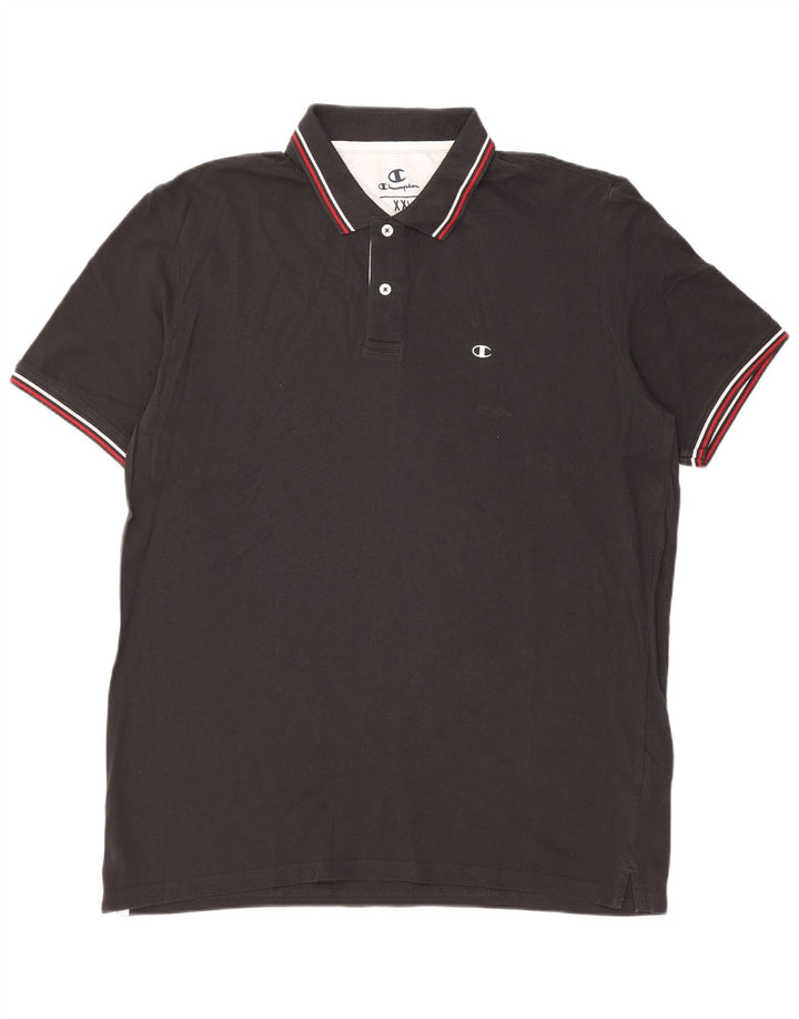 Champion Herren Poloshirt 2XL Schwarz Baumwolle