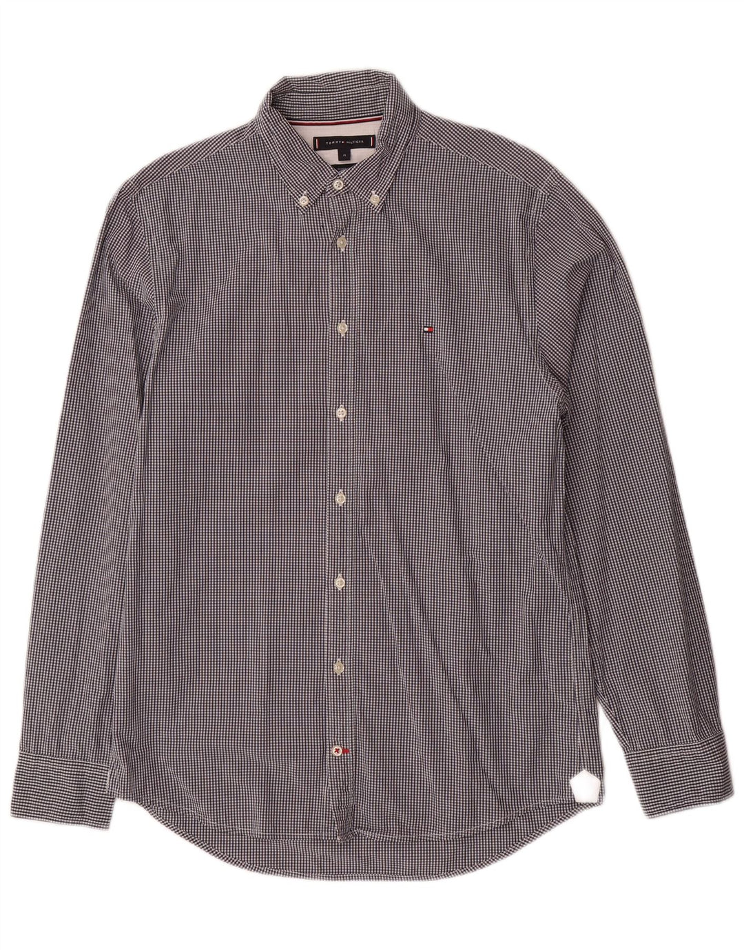 Tommy Hilfiger Herren-Hemd mit normaler Passform, mittelschwarz, kariert