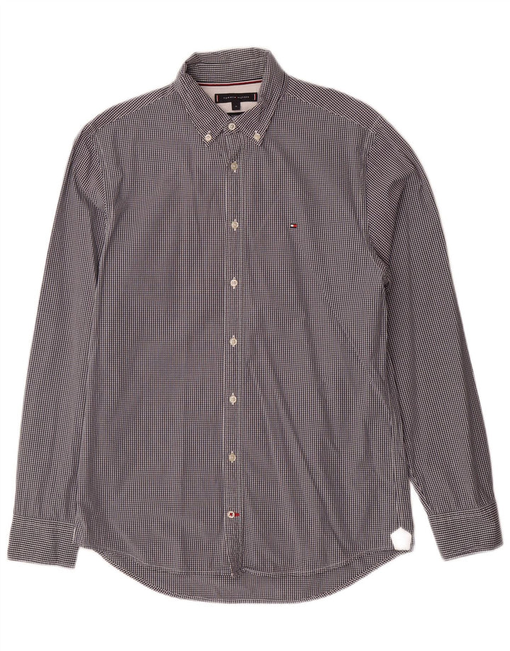 Tommy Hilfiger Herren-Hemd mit normaler Passform, mittelschwarz, kariert