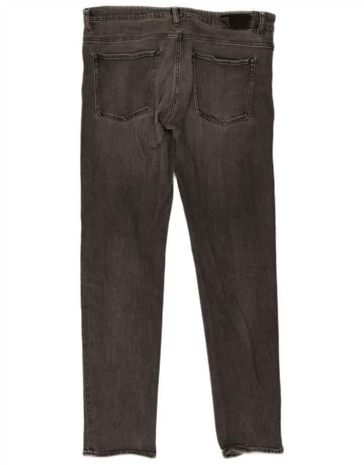 Hugo Boss Herren Slim Jeans W38 L34 Graue Baumwolle