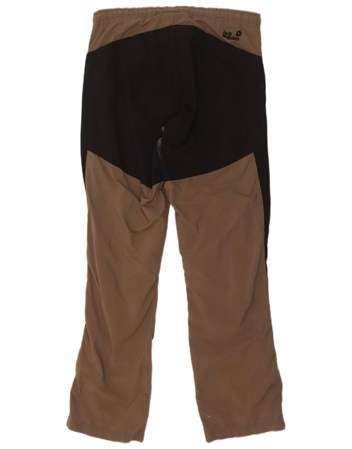 Jack Wolfskin Herren-Wanderhose, Größe M, W32, L33, Braun, Farbblock