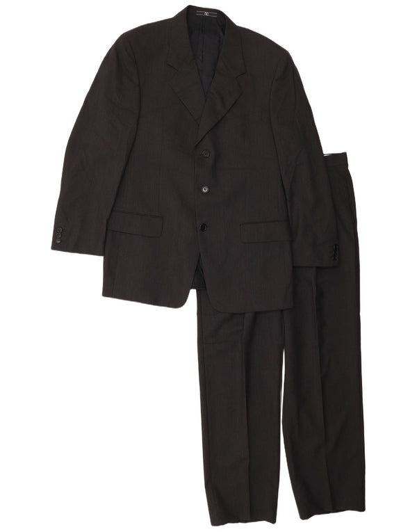 Valentino Herren-Anzug mit 3 Knöpfen, zweiteilig, Größe 52, XL, B34, L31, graue Schurwolle