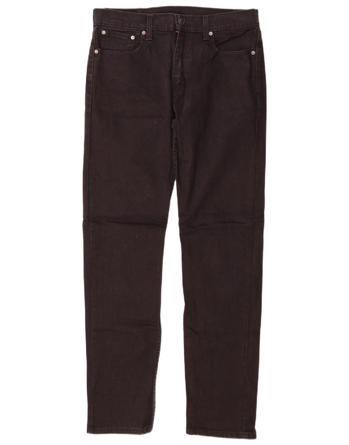 Levi's Herren 502 Tapered Jeans W33 L34 Schwarze Baumwolle