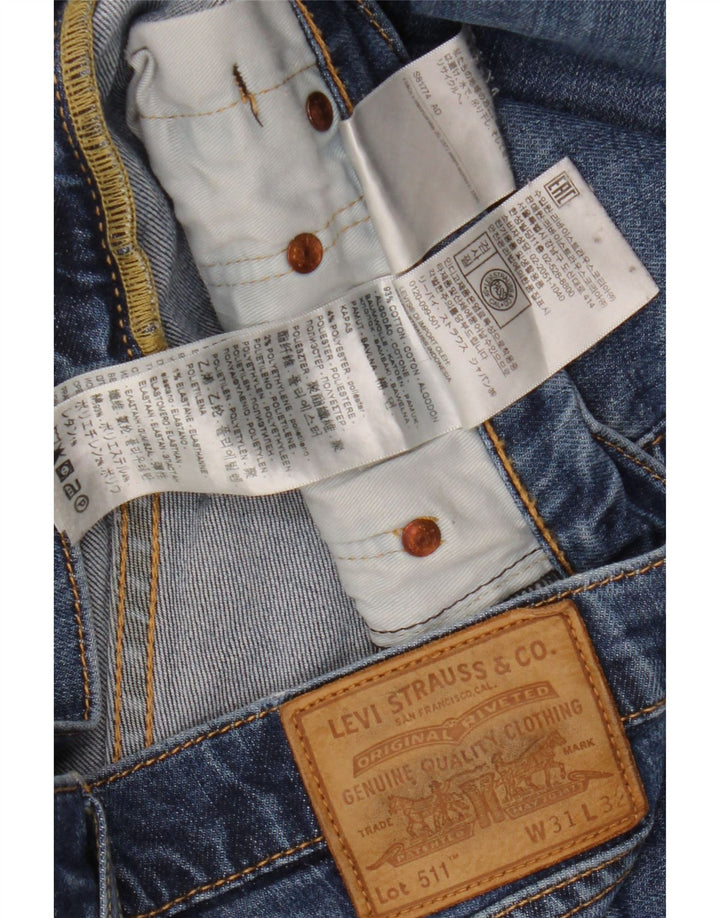 Levi's Herren 511 Slim Jeans W31 L32 Blaue Baumwolle