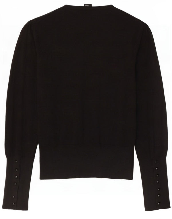 Oasis Damen-Cardigan-Pullover UK 14 Mittelschwarze Baumwolle