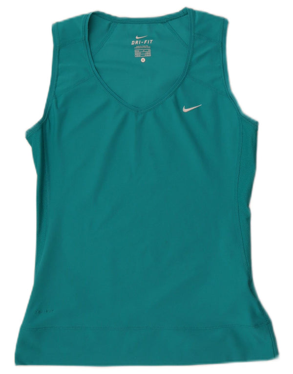 Nike Damen Dri Fit Weste Top UK 8/10 Small Türkis Polyester