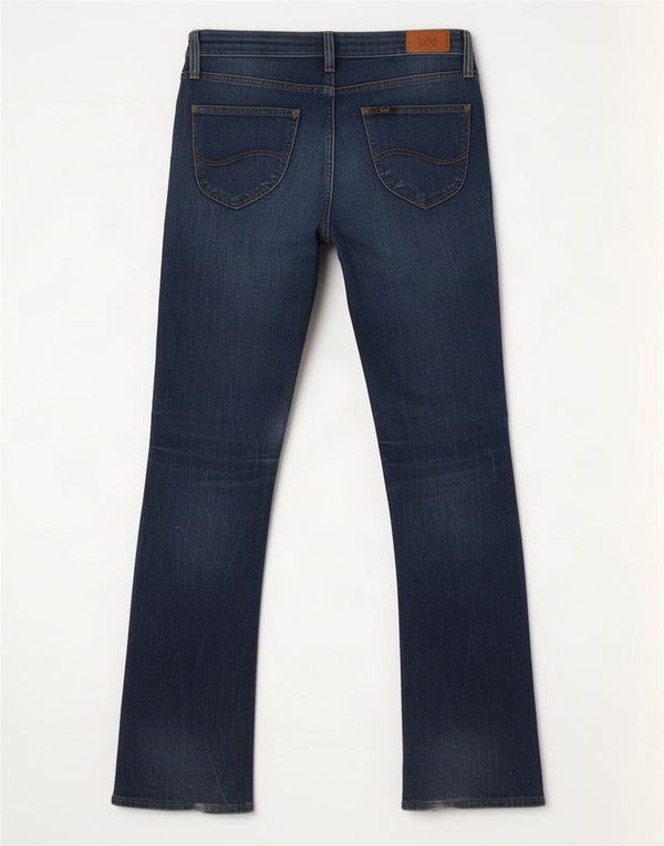 Lee Damen Skinny Bootcut Jeans W28 L33 Blaue Baumwolle