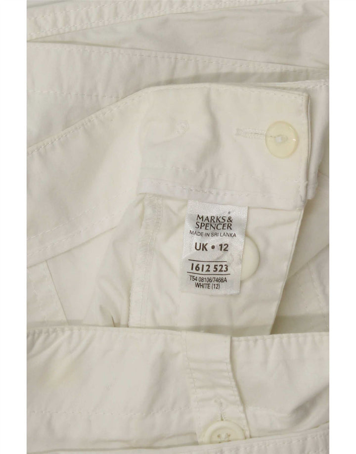 Marks & Spencer Damen Cargoshorts UK 12 Medium W32 Weiße Baumwolle