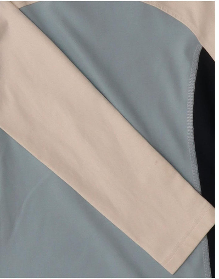Fila Damen Crop Graphic Top Langarm IT 40/42 Small Weiß Farbblock