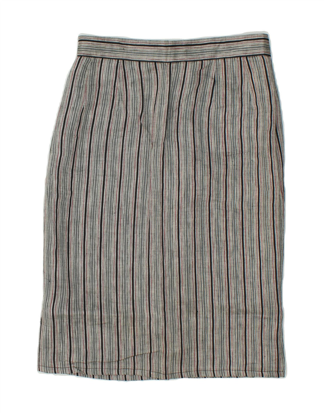 VINTAGE Womens Straight Skirt W26 Small Grey Striped Vintage Vintage and Second-Hand Vintage from Messina Hembry 