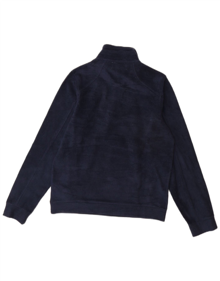 Kappa Herren-Fleecepullover mit grafischem Reißverschluss und Halsausschnitt, mittelmarineblaues Polyester